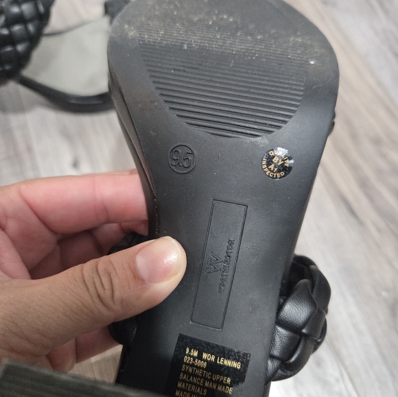 Worthington Womens Lenning Heeled Sandals Sz 9.5 Black - Picture 11 of 11